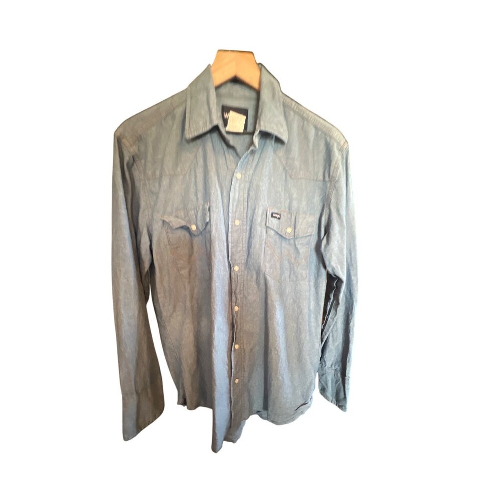 Wrangler‎ Mens Denim Western Shirt M